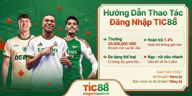 Hướng Dẫn Thao Tác Đăng Nhập TIC88